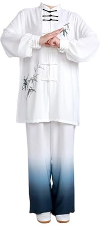 Leeonway Damen Tai-Chi Kleidung,Kung Fu AnzüGe Sets,Traditionell Wing Chun Taichi Uniform,Tai-Chi Kleidung Damen,Atmungsaktiv Und Weich,FüR Senioren AnfäNger MäNner Frauen