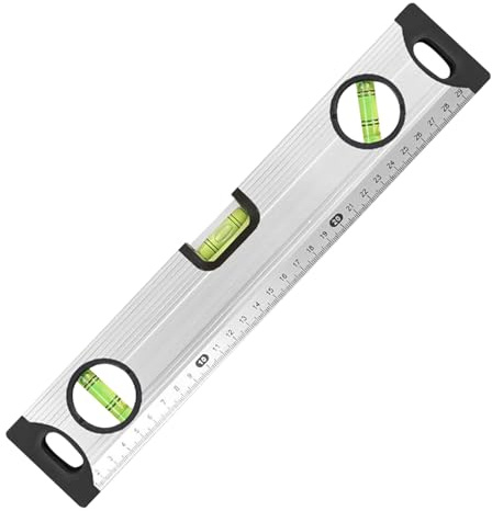 Livella a bolla d'aria da 30 cm, in lega di alluminio, con base magnetica e 3 bolle, a prova di urti, strumento di misurazione professionale per rinnovare la casa
