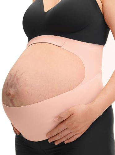 Momcozy Graviditetsbäckenband med Ergonest-stöd – Osynlig & andningsaktiv för rygg, mage och midja