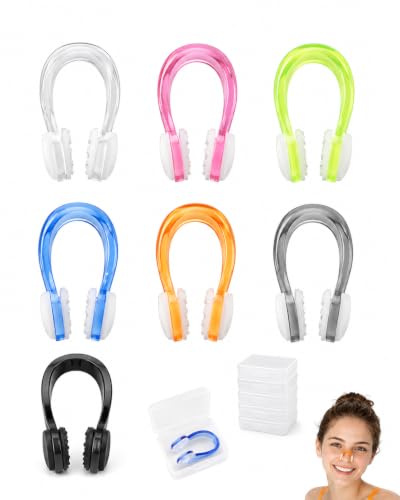 YIPFEN Pinzas Nasales Para Natación, Set De 7 Unidades, Silicona Suave Con Estuche, Sellado Hermético Que Evita Fugas Y Molestias En Oído, Ideal Para Piscinas Y Buceo