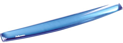 Fellowes Repose poignet pour clavier Gel Crystal - Bleu- 48x57 cm - 91137