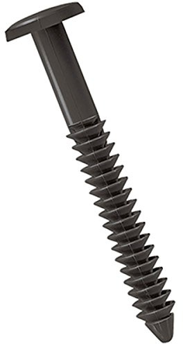 Ekena Millwork LVSL0012TG 3 Lifetime Vinyl Shutter-Lok's (12/Bag), Tuxedo Gray