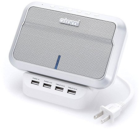 Atomi Sound Hub - Portable Bluetooth Wireless Speaker Plus 4-Port USB Charge Station