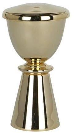 Church Gold Plated Brass Chalice & Paten, 4 Ounce, Travel Set