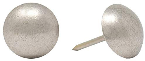 ComfortStyle Premium Upholstery Tacks, Nailhead Decorative Trim for Furniture, 5/8 Diameter, 100 Nails (Pewter Nickel)