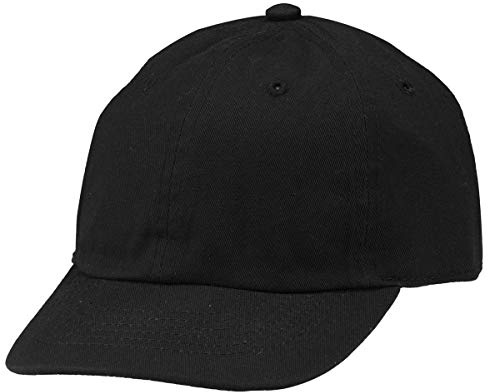Falari Kids Boy Girl Baseball Cap Hat Washed Low Profile 100% Cotton Soft Lightweight Adjustable Size (2-5 Years, Black)