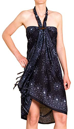 PANASIAM Sarong Peacock V20 black, 250x113cm