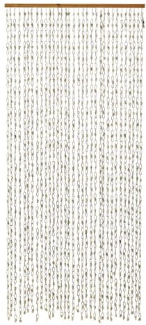 Papier-Vorhang Türvorhang Terrassentürvorhang Deko-Vorhang Papier beige 200x90cm