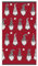 Fusion Badezimmer – Weihnachts-Gonks – 100% Baumwolle Jacquard Set mit 2 Handtüchern – 50 x 90 cm, Rot & Grau