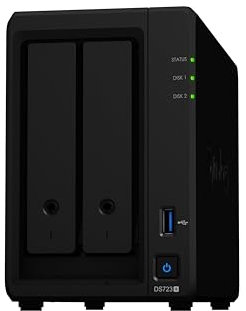 Almacenamiento en Red NAS Synology DS723+ Negro AM4 Socket: AMD Ryzen™ AMD Ryzen R1600