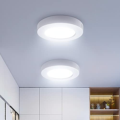 Aigostar [2Pack] LED Ceiling Lights, 6W 620LM Round LED Ceiling Light 6500K, 51W Equivalent Lighting Ceiling, Small, Dome, Modern, Flush Ceiling Light for Bedroom, Kitchen, Porch, Hallway, Utility