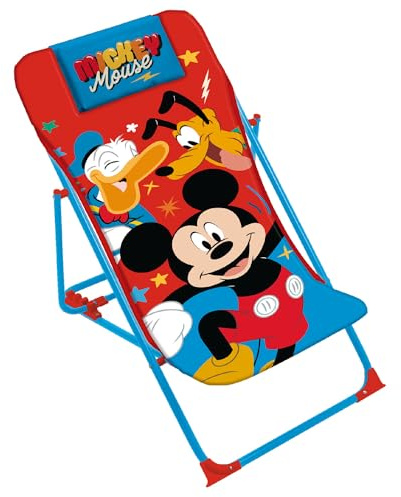 ARDITEX WD16127 Chaise longue pliable Disney-Mickey 43 x 66 x 61 cm