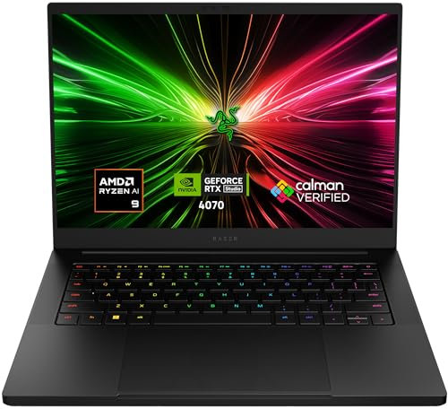 Razer Blade 14 (2024) – 14 Zoll Gaming Laptop – Nvidia Geforce RTX4070 125W – AMD Ryzen 9 8945HS (14 Zoll QHD+ 240 Hz – 32 GB RAM DDR5-1 TB SSD) Tastatur Azerty | Schwarzes Gehäuse