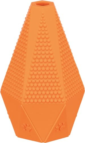 TRIXIE Pullover für Haustiere, 10 cm, orangefarbenes Naturkautschuk-Spielzeug für Haustiere, Haustiere können damit spielen, indem sie springen und kauen, sicher zum Spielen