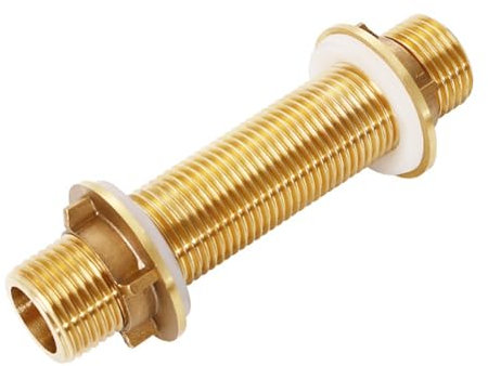 Fine jade2 Adaptador de Manguera G1/2 Macho Conectores de Tanque de Agua de Latón de 1/2 Pulgadas Acople de Latón para Tanque de Agua para Grifo de Agua, Tanque de Agua (10cm)