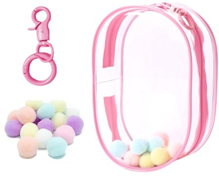 Sac transparent pour poupée, 17 cm, 1 étui de protection transparent (avec petite boule souple), 17 cm, 1 grand étui de protection, protège votre poupée, accessoires de sac