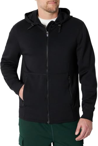 Amazon Essentials Men's Athletic Relaxed-Fit Full-Zip Hoodie with Kangaroo Pocket