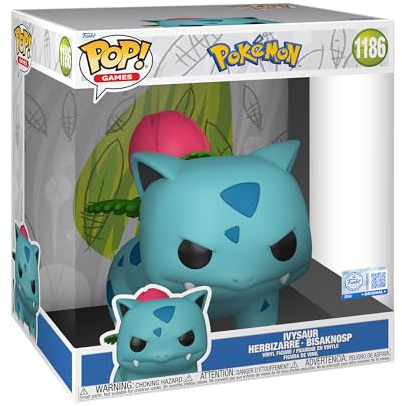 Funko POP! Jumbo: Pokemon - Ivysaur - samlarfigur i vinyl - presentidé - officiell produkt - leksaker för barn och vuxna - Figurmodell för samlare och display