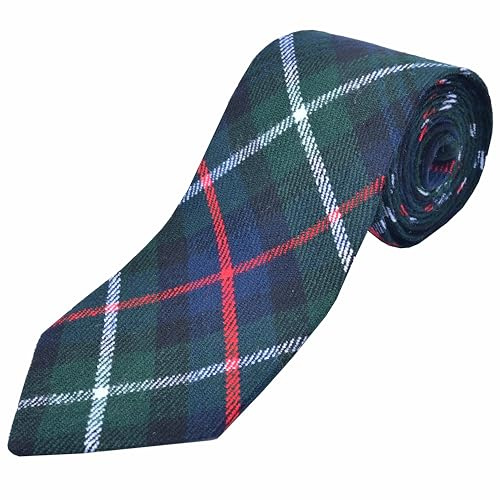 Scottish Tartan Necktie for Men - Various Clan & Check Highland Tartans Designs 100% Acrylic Wool - Perfect for Kilts - Ideal for Kilts & Cultural Events (Mackenzie)