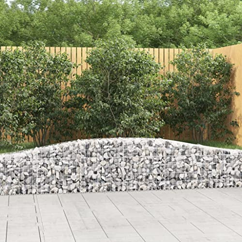 Lot de 3 jardinières surélevées pour jardin, gabions avec arche surélevée, en fer galvanisé, 400 x 30 x 40/60 cm, grand bac à fleurs, pour jardin, terrasse, balcon et pièces à vivre