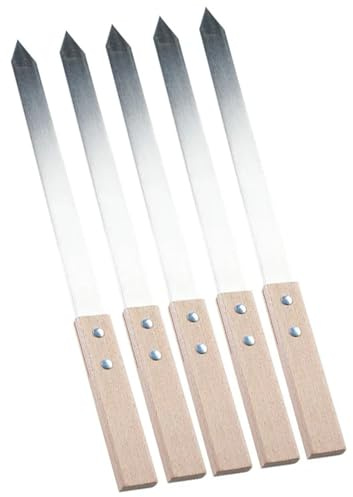 Spiedini in Metallo Spiedini for barbecue Kabob 2 cm x 40/50, dimensioni, spiedo for grigliate for kebab, spiedini(40x2cm-5pcs)