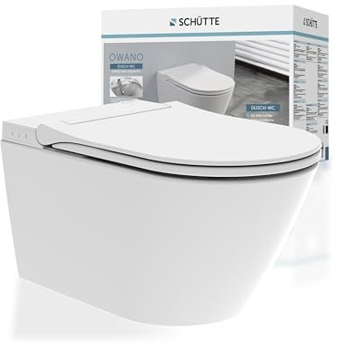 SCHÜTTE Dusch WC OWANO, spülrandlos, mit Bidet Funktion, hängend, Duschfunktion, Toilette mit Dusche, Komplettanlage