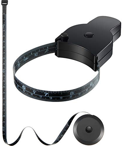 Frienda 2 Sets 60 Pouces Rubans à Mesurer au Mètre Télescopique + Pin de Verrouillage + Bouton Poussoir Ruban à Mesurer du Corps(Noir + 2 Styles Différents)