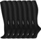 Pnosnesy 7 Pares de Calcetines de Compresión para Hombres y Mujeres, 15-20 mmHg Para Atletismo, Carrera, Viajes en Avión, Soporte