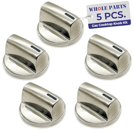 Whole Parts Gas Cooktop Knob Kit (5 Pieces) Part #00654043 - Replacement and Compatible with Some Bosch Burners/Ranges - Replaces AP5325796 - Non-OEM Appliance Parts & Accessories