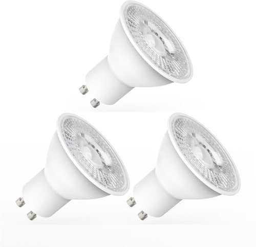 Yiahin Ampoules LED GU10 5W - Équivalent 50W - 450 Lumens - Blanc Froid 6000K - Angle de 120° - Faible Consommation - Éclairage Énergétique et Économique - Pack de 3