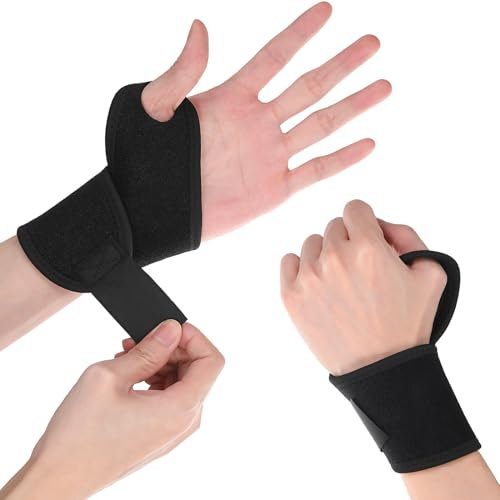 KWJEIULSOQ 2 Stück Handgelenk Bandagen, Sehnenscheidenentzündung Bandage, Handgelenkbandage, Handgelenkstütze, Handbandage Handgelenk Bandagen Gym für Wrist Support Orthese Handgelenk