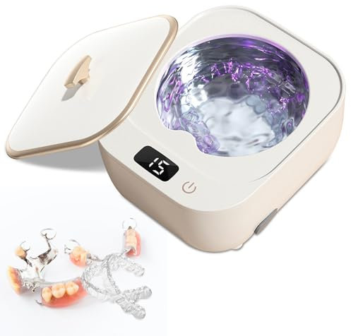 Vegena Ultraschallreiniger, Ultraschallreinigungsgerät, Ultraschallreiniger Für Zahnprothesen Ultraschallreiniger Uv Ultraschallreiniger Gerät Für Retainer, Mouth Guard, Aligner, Whitening Trays