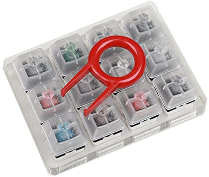 Jiklophg 12 Key Switch Tester con base in acrilico per tastiera meccanica Cherry MX con pulitore chiave