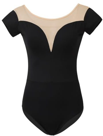 ROYAL SMEELA Dam Klassisk Trikådräkt för Dans - Kortärmad Bodysuit för Balett, Trikåer Vuxen Gym