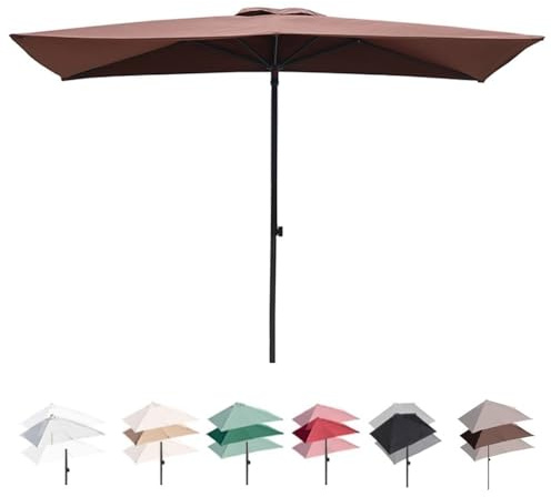 6.5ft Adjustable Wall-Mounted Patio Umbrella - Stylish Outdoor Garden Parasol for Balcony & Backyard - Perfect Sun Shade for 8ft & 9ft Spaces Durable & Weather-Resistant