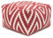 kreatives Wohnen Fußhocker Sitzhocker 55x37x55 cm Pouf Kelim Bodenkissen Peru schwarz Taupe gelb türkis rot - Vintage red Sitzwürfel