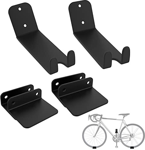 WALMANN 2-Pack Bike Pedal Hanger Wall Mount Heavy Duty Horizontal Bike Rack