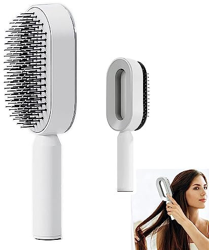 Spazzola per Capelli Autopulente da Donna, Spazzola per Massaggio con Cuscino D'aria 3D, Spazzola per Capelli a Cuscino D'aria, per rimuovere grovigli e nodi Spazzola Massaggiante Capelli