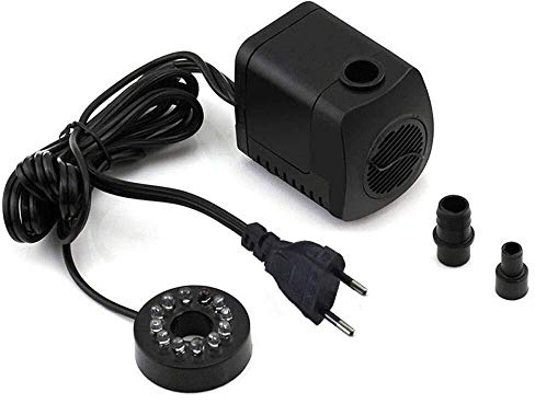 Sprinkler Controller 110V 220V Submersible Water Pumps for Aquarium Fish Tank Garden Pond Statuary Outdoor Fountain Pump with 12 PCS RGB LED Lights Automatic Water Irrigation Control System (220V E