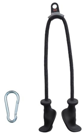 Infinite Fitness Ergonomic Tricep Bicep Rope Cable Attachment, Ticep Pull Down Rope with Non-Slip Rubber Grip Gym Handles, Exercise LAT Pulldown Pulley System – Home Gym Accessories for Cable Machine