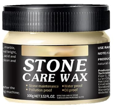 Granite Polish - Stone Wax Coating, Waterproof Protector | Restorative Shine, Anti-Stain Formula, Deep Conditioning Handy Across Marble, Quartz, Tiles and Natural Stone Surfaces