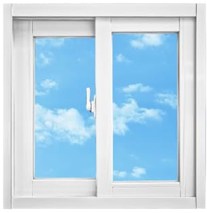 Ventana corrediza de aluminio para sótano y baño, 90 x 100 cm, diseño de travesaño de ventilación transparente, montaje empotrado, ventana horizontal pequeña, duradera y elegante solución de mejora