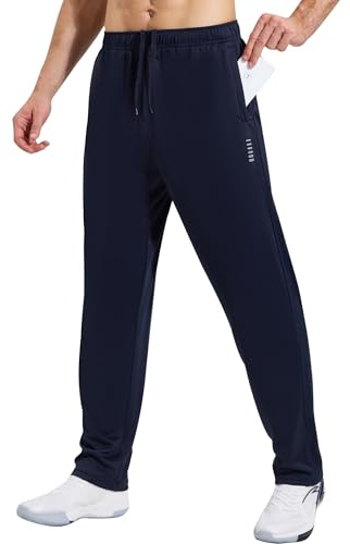 HUAKANG 1/3 Pack Mens Tracksuit Bottoms Breathable Joggers with Zip Pockets | Lightweight Sweatpant Soft Jogging Trousers Sports Casual Running Pants Comfortable
