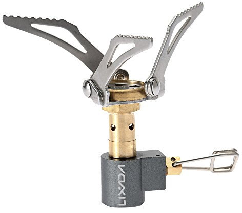 Lixada Campingkocher 25g/45g Mini Gaskocher Titanlegierung Faltbar Kanister Herd Brenner für Draussen Camping Kocher 2700W/3000W