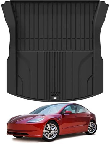 3W Boot Liner for Tesla New Model 3 2024 2025 Highland, TPE All Weather Custom Fit Tesla Model 3 Cargo Liner, Dog Friendly Trunk Mat, Waterproof Anti-Slip, Easy to Clean Car Accessories