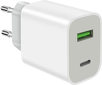 Caricatore USB C, Adattatore di Caricabatterie USB C a 2 porte Da 20W per Phone 17 16 15 14 13 12 11 Pro Max SE XS XR 8 Plus SE
