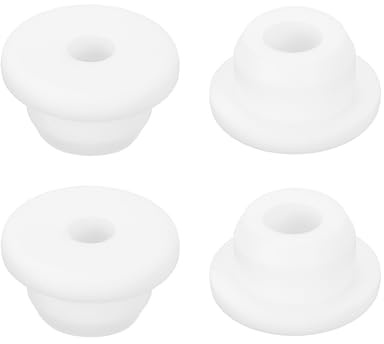 QUARKZMAN 4 stycken kabelgenomföring gummi, 9 mm ID 18 mm borrhål gummihylsor silikon topphatt hålplugg gummitätning gummiplugg skydd av ledningar kablar för ledningar, vit