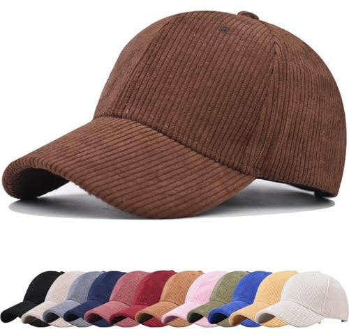 Gorra de Béisbol Vintage Unisex Sombrero de Sol de Pana Ajustable Gorra de Camionero Gorra Plana Vintage Color Sólido Ajustable Trucker Sombrero Cap Newsboy para Viajes al Aire Libre