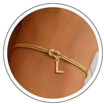 RMMD Armband Damen Gold, 18K Vergoldete Liebesknoten Charm Armband mit Buchstaben L Personalisierte Armkette Damen Knoten Armbänder Goldschmuck Trauzeugin Geschenke Geschenken für Frauen Freundin