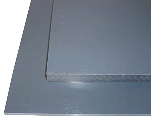 B&T Metall Plaques en PVC rigide gris de 5,0 mm d'épaisseur à la découpe - Dimensions : 300 x 300 mm